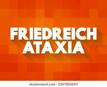 Friedrichs Ataxia ist eine seltene, erbliche, degenerative Krankheit, die das Rückenmark, die peripheren Nerven und das Gehirn schädigt, den Hintergrund des Textkonzepts