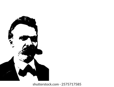 Friedrich Nietzsche Portrait Sketch Drawing