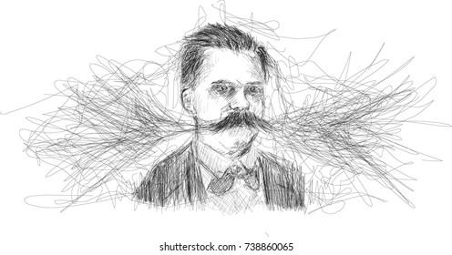 Friedrich Nietzsche Sketch