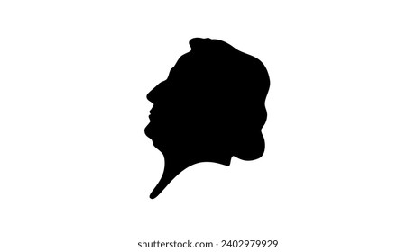 Friedrich Schleiermacher, schwarz, einzelne Silhouette