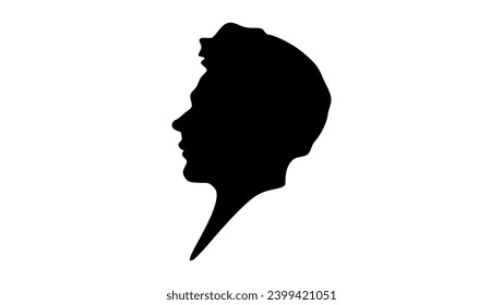 Friedrich von Amerling, black isolated silhouette