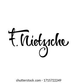 The Friedrich Wilhelm Nietzsche logo lettering