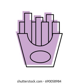 frieds potatoes isolated icon