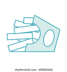 frieds potatoes isolated icon