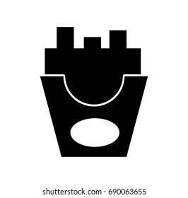 frieds potatoes isolated icon