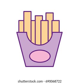 frieds potatoes isolated icon