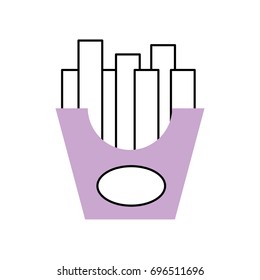 frieds potatoes isolated icon