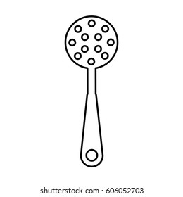 frieds spoon kitchen cutlery isolated icon vector illustration design