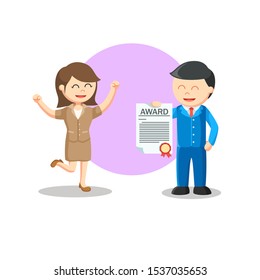 Friend award information vector illustration