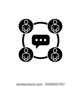 friend circle concept line icon. Simple element illustration. friend circle concept outline symbol design.
