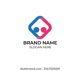 Friend, couple, bonding, Relationship ,care ,Mutual trust and respect Abstract  logo 