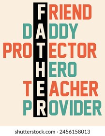 Amigo papá protector héroe profesor proveedor Diseño gráfico