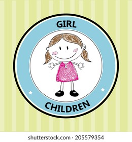 Friend design over green background, vector illustration