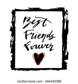 friend, forever, friendship, lettering, card, inscription, text, best, day, greeting