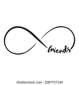 friend forever logo inspirational quotes typography lettering design