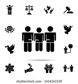 friend. Friendship, group icon. Universal set of peace and humanrights for website design and development, app development