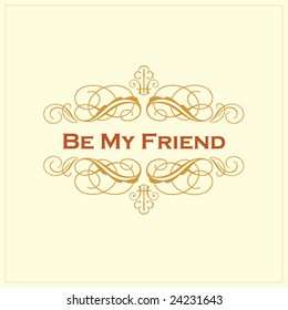 Friend Gift card Vector