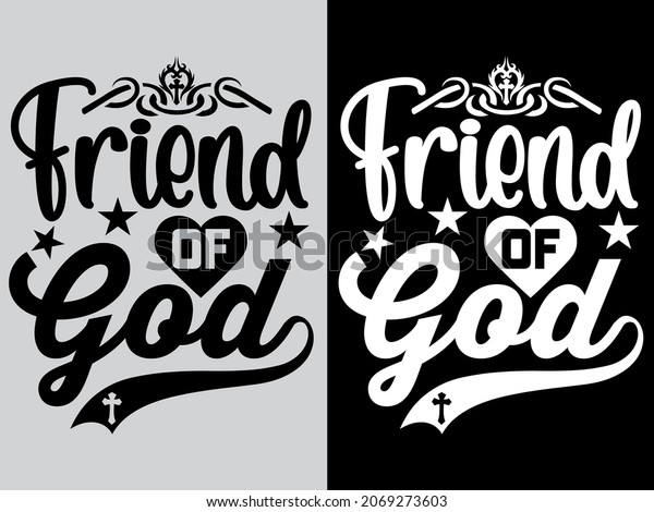 Friend God Bible Verse Typography Design Stock Vector Royalty Free friend-god-bible-verse-typography-design-stock-vector-royalty-free