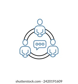 friend group concept line icon. Simple element illustration. friend group concept outline symbol design.