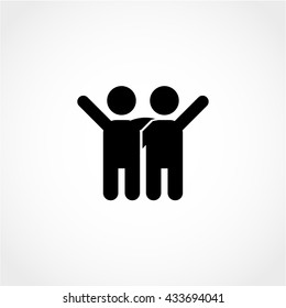 friend Icon Isolated on White Background