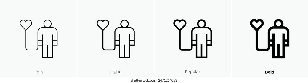 friend icon. Thin, Light Regular And Bold style design isolated on white background