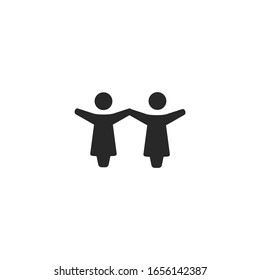 Friend icon vector sign isolated for graphic and web design. Friend symbol template color editable on white background.