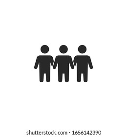 Signo vectorial de icono de amigo aislado para diseño gráfico y web. Color de plantilla de símbolo de amigo editable en fondo blanco.