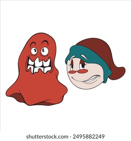 friend illustration cartoon for digital asset