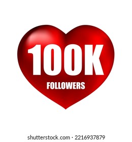 Friend influencing 100K followers, vector art illustration.