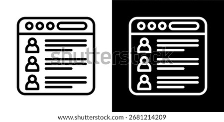 Friend List icon of a flat style vector