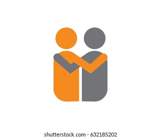 Friend Logo Template Design Vector, Emblem, Design Concept, Creative Symbol, Icon