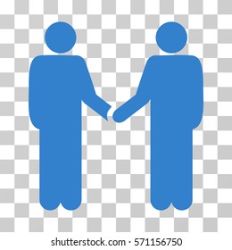 Friend Meeting icon. Vector illustration style is flat iconic symbol, cobalt color, transparent background. Designed for web and software interfaces.