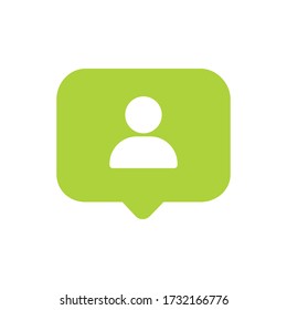 Icono de solicitud de amistad, notificación de seguimiento, símbolos de medios sociales