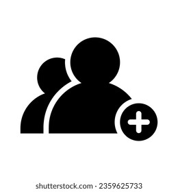 friend request solid icon illustration vector graphic