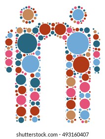 friend shape vector design by color point
