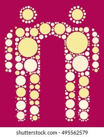 friend shape vector design by color point
