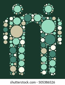 friend shape vector design by color point