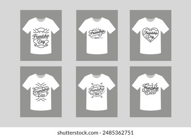Friend ship day t-shirt vector