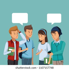 Friend talking cartoon