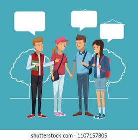 Friend talking cartoon