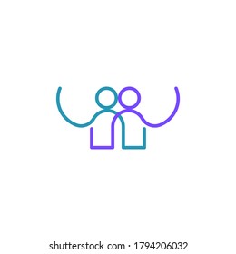 Friend vector icon logo design template illustration