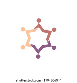 Friend vector icon logo design template illustration