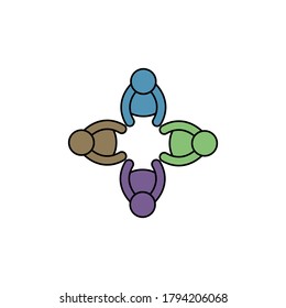 Friend vector icon logo design template illustration