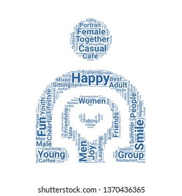 friend word cloud. tag cloud about friend
