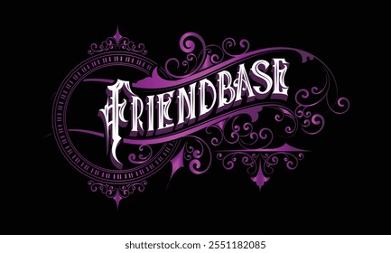 FRIENDBASE lettering custom style design