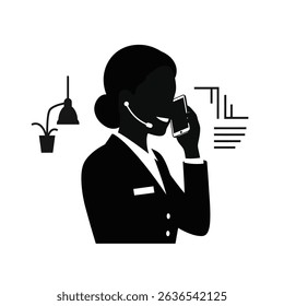 Friendly African Salesperson Making a Business Call in Office - Customer Relations