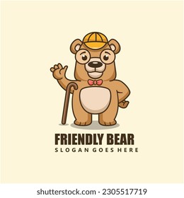 Friendly Bear Character Mascot Design