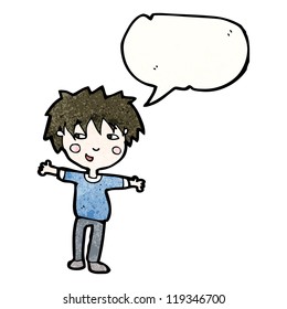 friendly boy cartoon