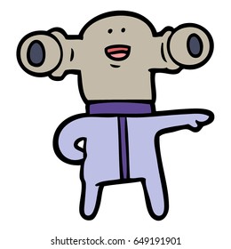 friendly cartoon alien