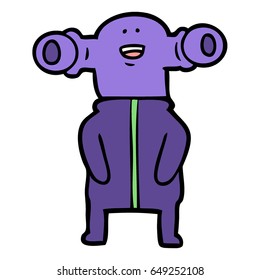 friendly cartoon alien